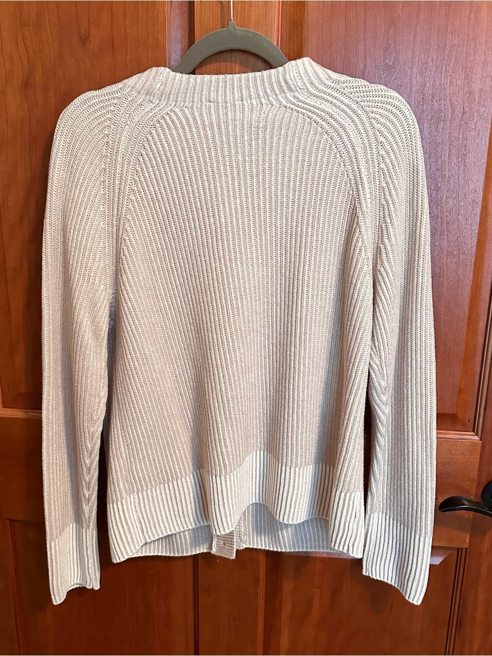 Talbots Cream Ribbed Button-Front Cardigan Sweater - Picture 2 of 4